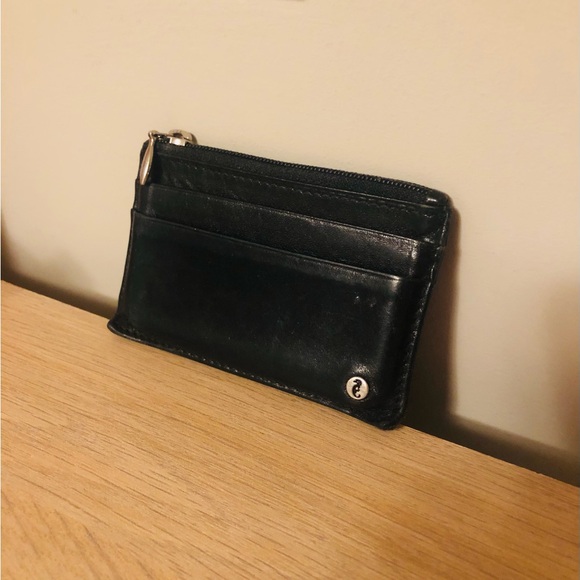 Unisex Black leather Waterford credit card & change wallet - Picture 6 of 14